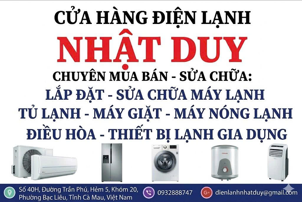 Nhật Duy - Cửa Hàng Điện Lạnh Máy Giặt Tủ Lạnh